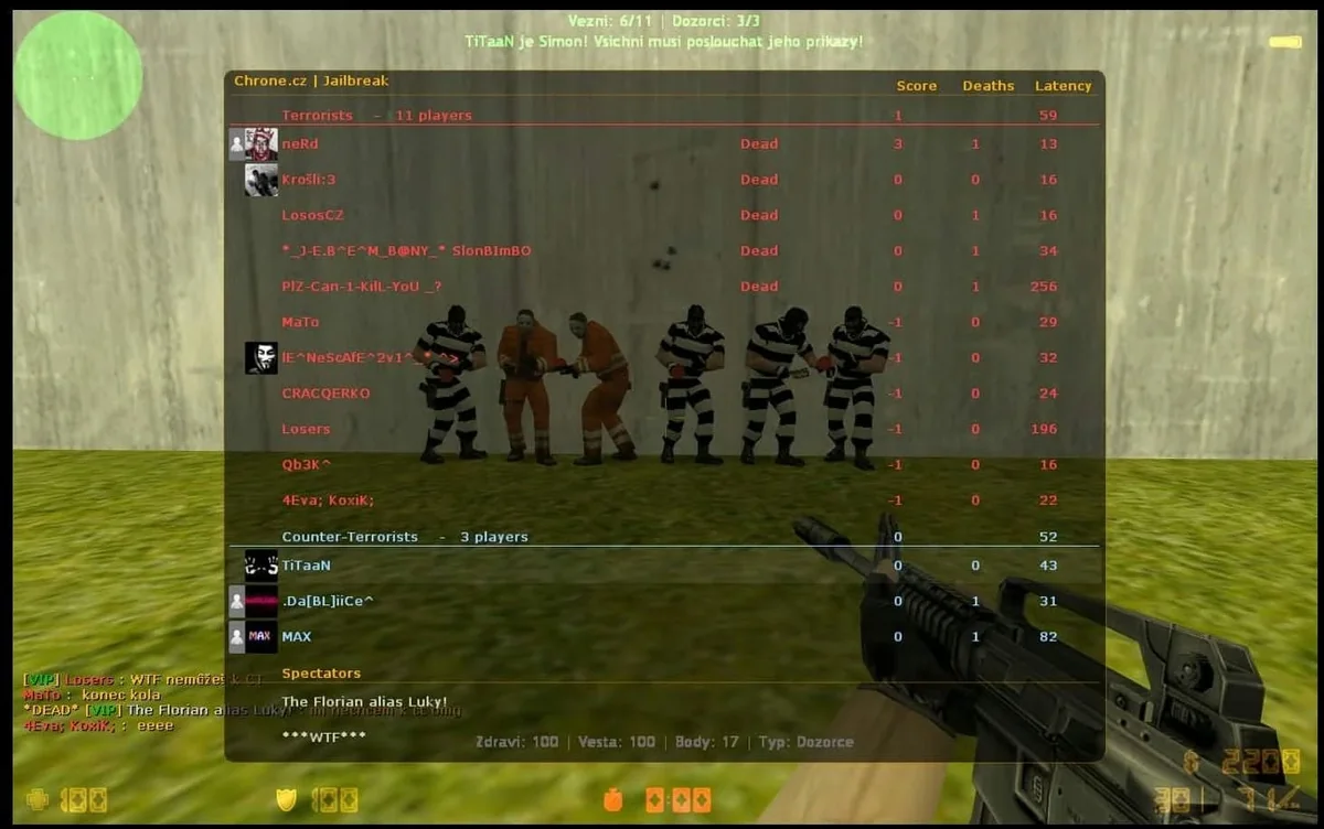 Chrone.cz Jailbreak server in Counter-Strike 1.6