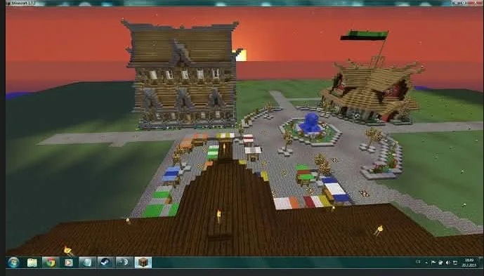 Minecraft server: shops and market square